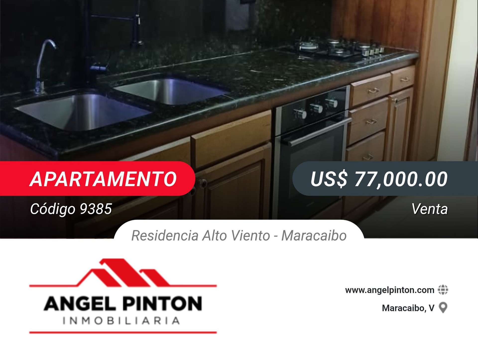 API 9385 VENTA APARTAMENTO RES. ALTO VIENTO 
$ 77.000