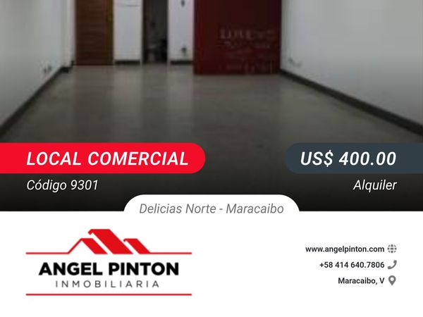 API 9301
LOCAL COMERCIAL EN ALQUILER C.C. PASEO DELICIAS NORTE 
$ 400